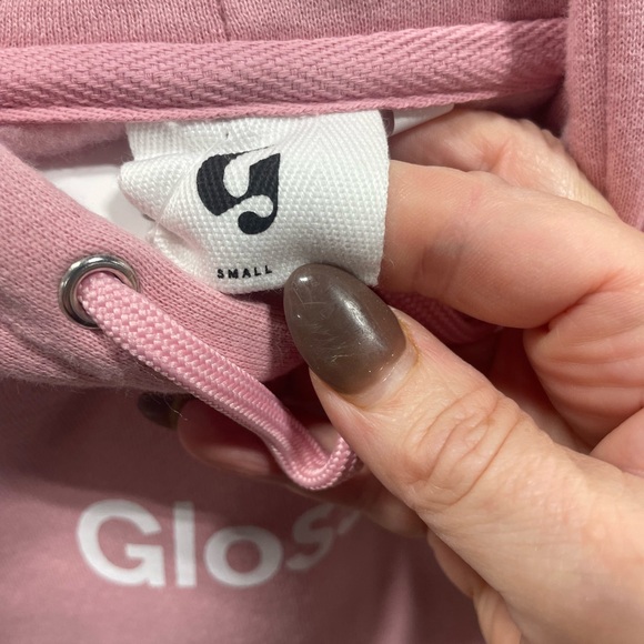 NWT Glossier Original Pink Hoodie/ Small - Picture 6 of 7